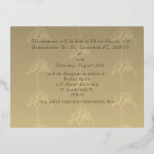 Rose Gold Foil Fresia Wedding Invitations (Verso)