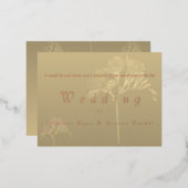 Rose Gold Foil Fresia Wedding Invitations (Recto/Verso)