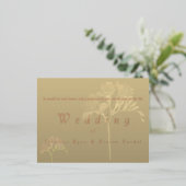 Rose Gold Foil Fresia Wedding Invitations (Debout devant)