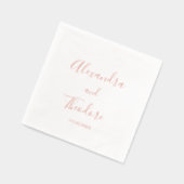 Rose Gold Foil Mariage personnalisé Cocktail (Gauche)