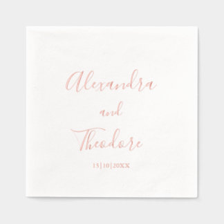 Rose Gold Foil Mariage personnalisé Cocktail