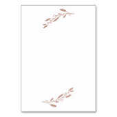 Rose Gold Foil Mariage Place Cartes Floral (Dos)