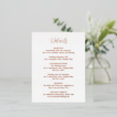 Rose Gold Foil Moderne Mariage carte de boîtier (Debout devant)