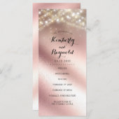 Rose Gold Foil Parties scintillant Programmes de m (Devant / Derrière)