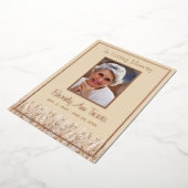 Rose Gold Foil photo carte funéraire avec poème (Rotation)