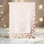 Rose Gold Foil Quinceañera Invitations Floral