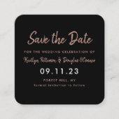 Rose Gold Foil & Script Enregistrer La Carte Date (Devant)
