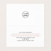 Rose Gold Foil Script Logo Carte de remerciements  (Intérieur déplié)