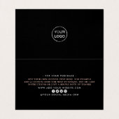 Rose Gold Foil Script Logo Carte de remerciements  (Intérieur déplié)