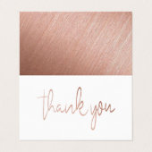 Rose Gold Foil Script Mariage photo Carte de remer (Extérieur déplié)