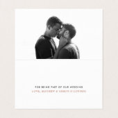 Rose Gold Foil Script Mariage photo Carte de remer (Intérieur déplié)