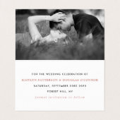 Rose Gold Foil Script Photo Enregistrer La Carte D (Intérieur déplié)