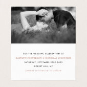 Rose Gold Foil Script Photo Enregistrer La Carte D (Intérieur déplié)