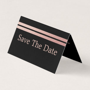 Rose Gold Foil Stripes, Photo Enregistrer La Carte