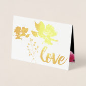 Rose Gold Foil Typographie Mariage Invitations (Devant)