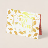 Rose Gold Foil Typographie Mariage Invitations (Devant)