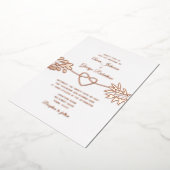 Rose Gold Foliage Mariage Foil Invitation (Rotation)