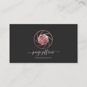 Rose Gold Fotograaf Logo   Handtekening Visitekaartje