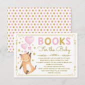 Rose Gold Fox Baby Girl Douche Apportez une carte  (Devant / Derrière)