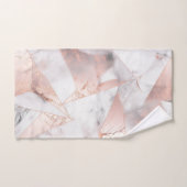 Rose Gold Géométrique Marbre Tendance (Serviette à main)