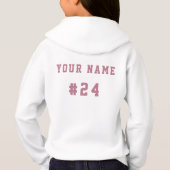 Rose Gold Girls Hockey Team Nom et numéro mignon (Dos)