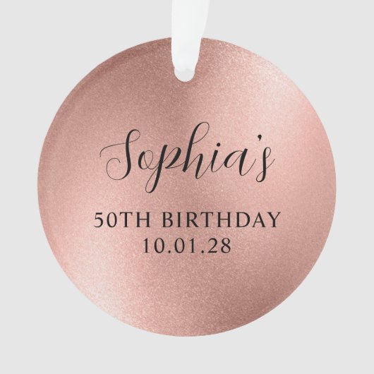 Rose Gold Glam Foil 50e anniversaire Photo (devant)