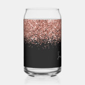 Rose Gold Glam Pailleté sur Noir (Droite)