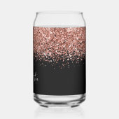 Rose Gold Glam Pailleté sur Noir (Gauche)