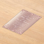 Rose Gold Glitter Acrylic Baby Shower Invitation (Poser)