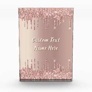 Rose Gold Glitter Desk Accessories Personalized Fotoblokken