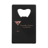 Rose Gold Glitter Event Bartender QR Code (Devant)