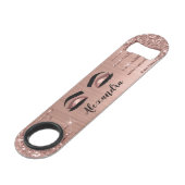 Rose Gold Glitter Sparkle Eyelashes Monogram (Devant angulaire)