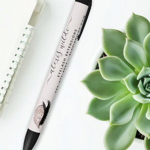 Rose Gold Glitter Wimpers Salon Business Promotie Zwarte Inkt Pen