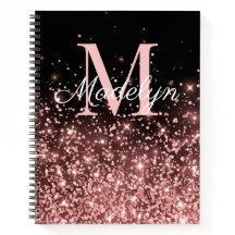 Rose Gold Glitters monogram naam
