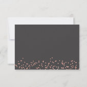 Rose Gold GlitterSurprise Anniversaire Carte Rsvp (Dos)
