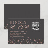Rose Gold GlitterSurprise Anniversaire Carte Rsvp (Devant / Derrière)