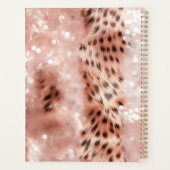 Rose Gold Glitzy Pink Leopard Votre photo (Dos)