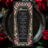 Rose Gold Gothique Café Rose Black Mariage Menu