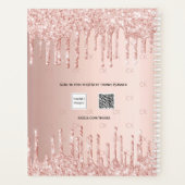 Rose gold goutte monogramme script (Dos)