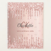Rose gold goutte monogramme script (Devant)