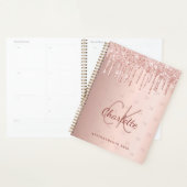 Rose gold gouttes monogramme script 2027 (Devant avec enveloppe)