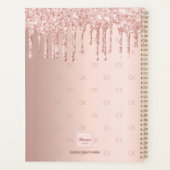 Rose gold gouttes monogramme script 2027 (Dos)