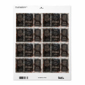 Rose Gold Gray Glitter Serum Label (Full Sheet)