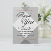 Rose Gold Grey Geo Merci Cartes (Debout devant)