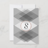 Rose Gold Grey Geo Merci Cartes (Dos)