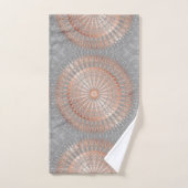 Rose Gold Grey Mandala (Serviette à main)