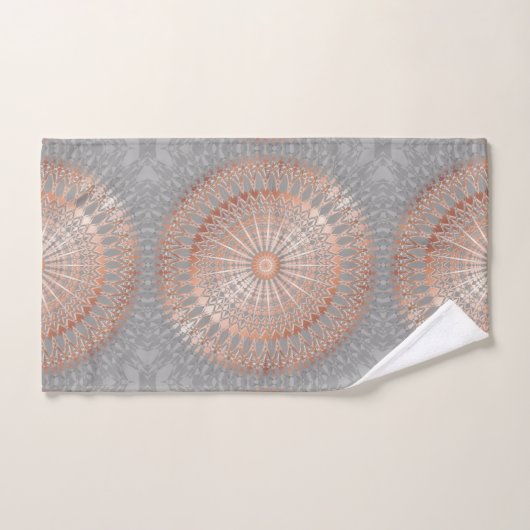Rose Gold Grey Mandala (Serviette à main)