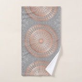 Rose Gold Gris Mandala (Serviette à main)