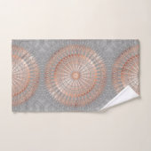 Rose Gold Gris Mandala (Serviette à main)