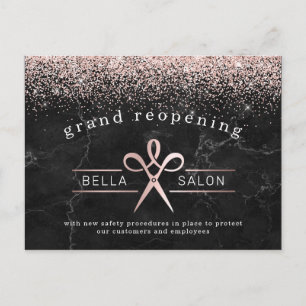 Rose Gold Hair Salon Hergroei Covid Veiligheid Briefkaart